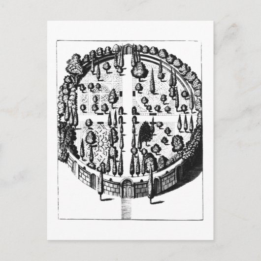 Plan botanische tuin aan de Universiteit van Briefkaart (Voorkant)