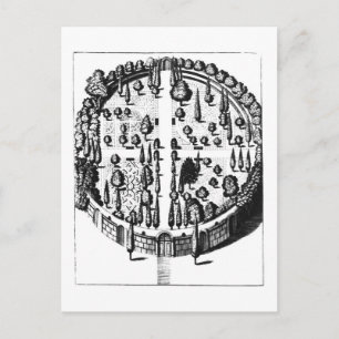 Plan botanische tuin aan de Universiteit van Briefkaart