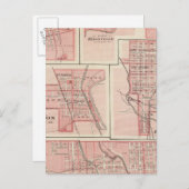 Plan Cambridge City, Wayne Co met Newport Briefkaart (Voorkant / Achterkant)