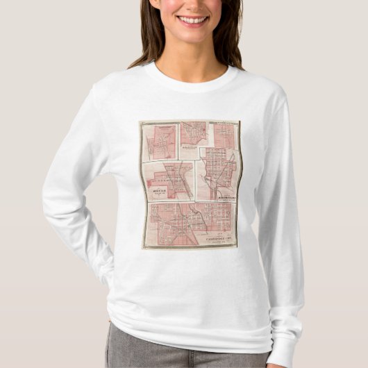 Plan Cambridge City, Wayne Co met Newport T-shirt (Voorkant)