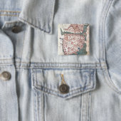 Plan Constantinopel Vierkante Button 5,1 Cm (In situ)