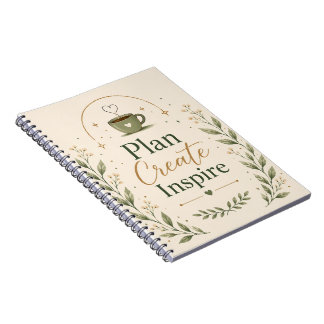 Plan Creëer Inspireer - Elegante Botanische Spiraa Notitieboek