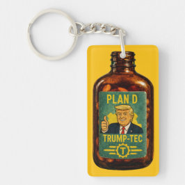 Plan D Trump-Tec Retro Fles Parodie Sleutelhanger
