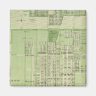 Plan Davenport, Scott County, staat Iowa Magneet