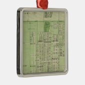 Plan Davenport, Scott County, staat Iowa Metalen Ornament (Rechts)