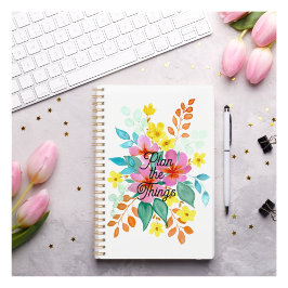 "Plan de dingen" Waterverf Bloemenplanner Planner