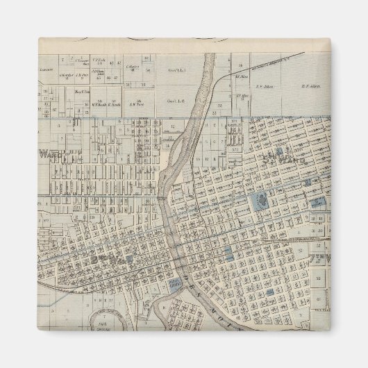 Plan Des Moines, Polk County, Iowa Magneet (Voorkant)