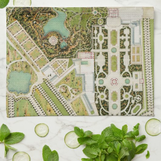 Plan du jardin et chateau de la Reine Theedoek (Gevouwen)