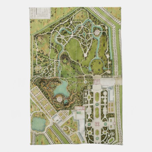 Plan du jardin et chateau de la Reine Theedoek (Verticaal)