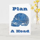 Plan een hoofd Humorische Blauwdruk Kaart (Gele Bloem)