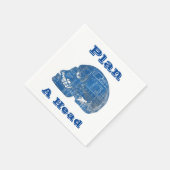 Plan een hoofd Humorische Blauwdruk Servet (Hoek)