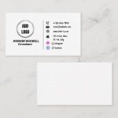 Plan een wit ontwerp visitekaartje (Voorkant / Achterkant)