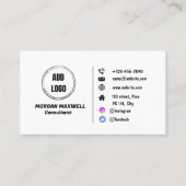 Plan een wit ontwerp visitekaartje (Voorkant)