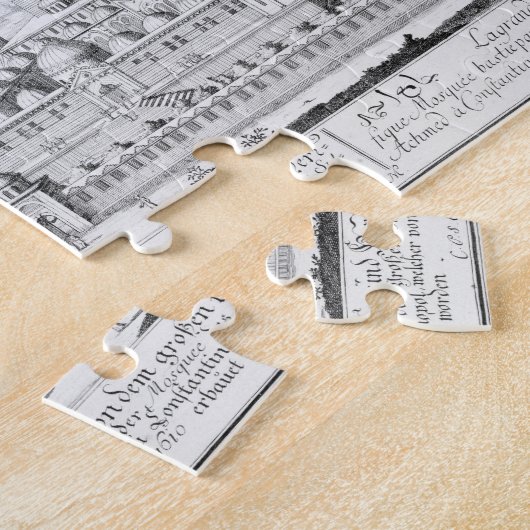 Plan en Uitzicht van de Blauwe Moskee (1609-16), g Legpuzzel (Zijkant)