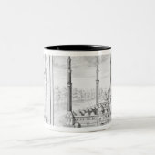 Plan en Uitzicht van de Blauwe Moskee (1609-16), g Tweekleurige Koffiemok (Center)