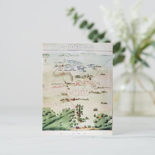 Plan en uitzicht van de Waterloopslag Briefkaart (Staand voorkant)