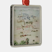 Plan en uitzicht van de Waterloopslag Metalen Ornament (Rechts)