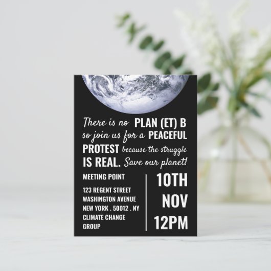 plan (et) b, ontmoetingspunt klimaatverandering ui briefkaart (Staand voorkant)