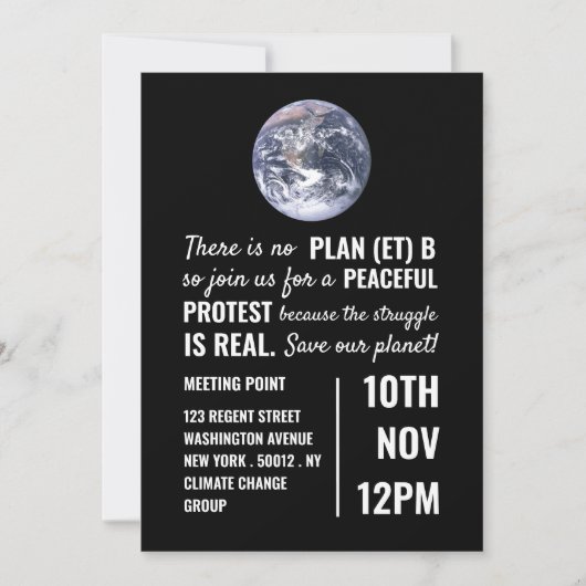 Plan (et) B, vergaderpunt klimaatverandering Kaart (Voorkant)