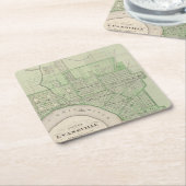 Plan Evansville, Vanderburgh Co. Kartonnen Onderzetters (Schuin)