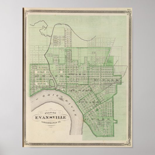 Plan Evansville, Vanderburgh Co. Poster (Voorkant)