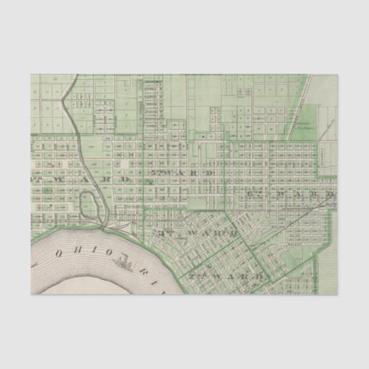 Plan Evansville, Vanderburgh Co. Tissuepapier (Voorkant)