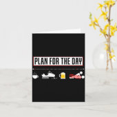 Plan For The Day Funny Snowmobile  Kaart (Gele Bloem)