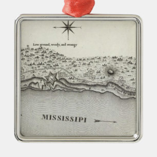 Plan Fort Baton Rouge Metalen Ornament
