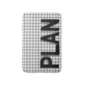 "Plan" Grid Badmat – Georganiseerd & Inspirerend (Voorkant Verticaal)