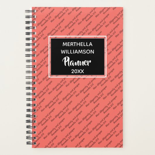 PLAN IJVERIG & PROSPER Christelijk levend koraal Planner (Voorkant)