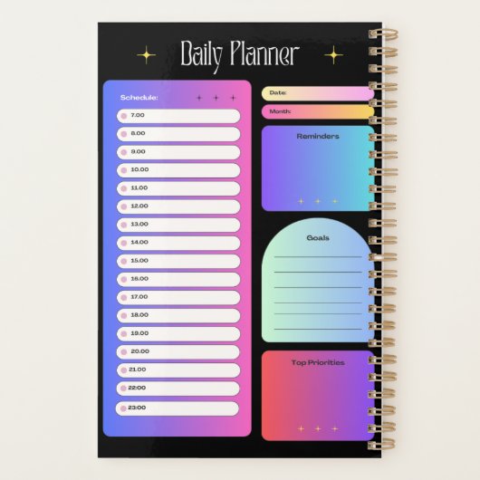 Plan je dag op een kleurrijke manier! planner (Achterkant)