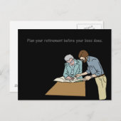 Plan je pensioen voor je baas briefkaart (Voorkant / Achterkant)