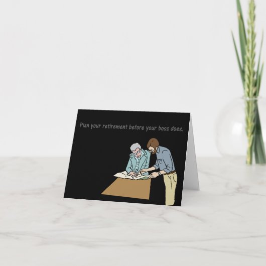 Plan je pensioen voor je baas kaart (Voorkant)