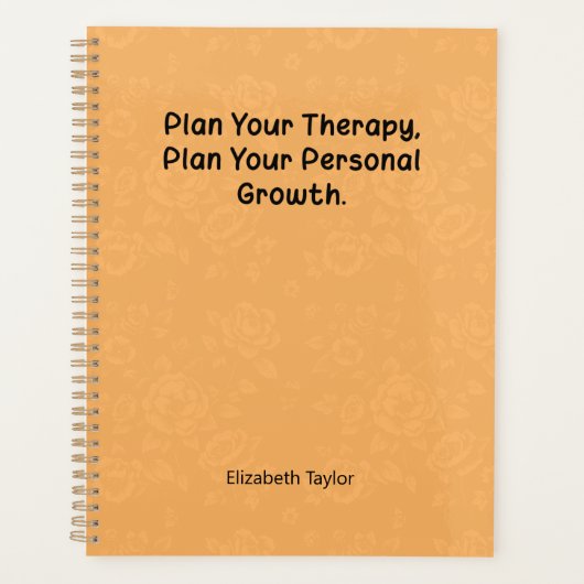 Plan je therapie, plan je persoonlijke groei planner (Voorkant)