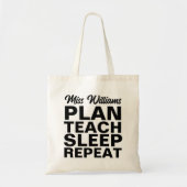 plan les geven in slaap-herhaling canvas tas voor (Voorkant)