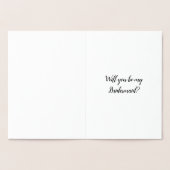 Plan met mij, sta met me bij het Bridesmaid Voorst Folie Kaarten (Binnen)