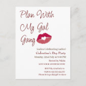 Plan met mijn Gal Gang gepersonaliseerde Galentine Briefkaart (Voorkant)