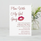 Plan met mijn Gal Gang gepersonaliseerde Galentine Kaart (Staand voorkant)