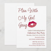 Plan met mijn Gal Gang gepersonaliseerde Galentine Kaart (Voorkant / Achterkant)