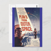 Plan negen vanuit de ruimte" briefkaart (Voorkant / Achterkant)