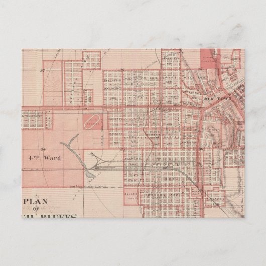 Plan of Council Bluffs, Pottawattamie Co. Briefkaart (Voorkant)