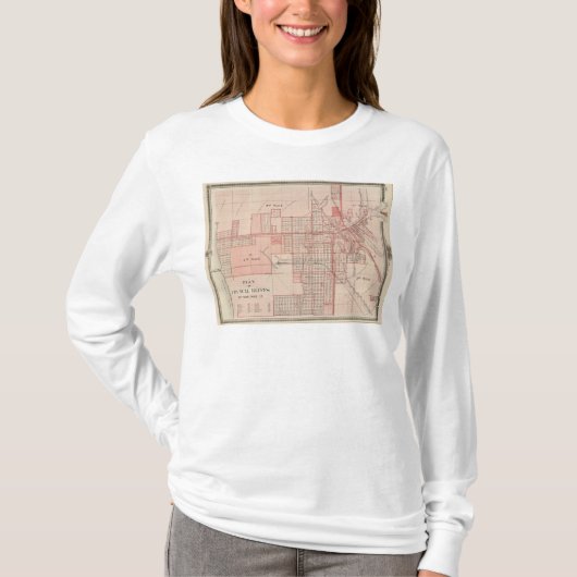 Plan of Council Bluffs, Pottawattamie Co. T-shirt (Voorkant)