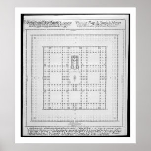 Plan of the Temple of Solomon, Jerusalem, from 'En Poster