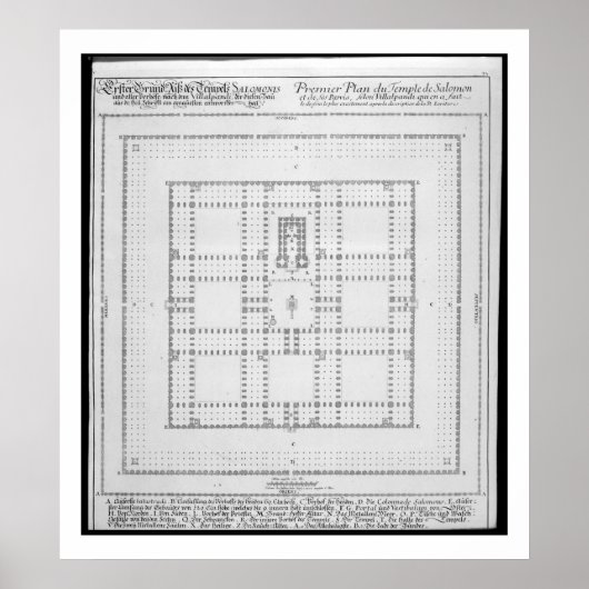 Plan of the Temple of Solomon, Jerusalem, from 'En Poster (Voorkant)