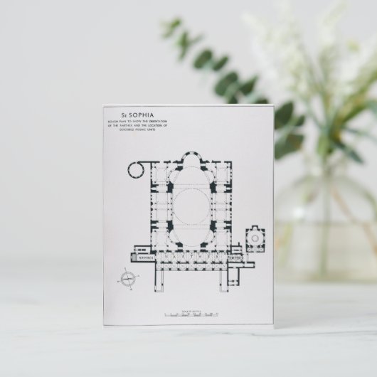 Plan om de richtlijn van narthex te shows briefkaart (Staand voorkant)