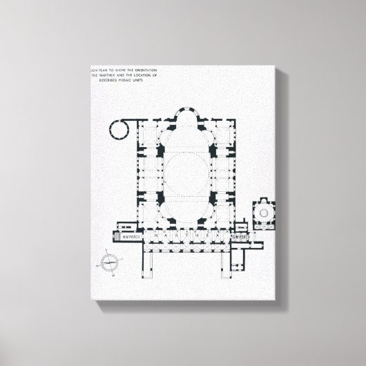 Plan om de richtlijn van narthex te shows canvas afdruk (Voorkant)