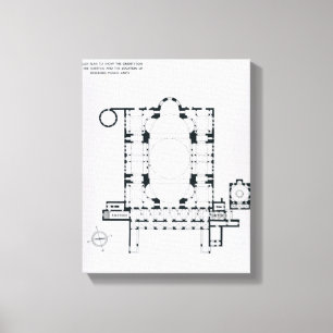Plan om de richtlijn van narthex te shows canvas afdruk
