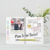 Plan om er te zijn Bullet Journal Kalender Foto Save The Date (Staand voorkant)