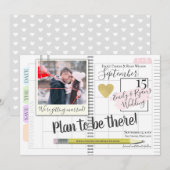 Plan om er te zijn Bullet Journal Kalender Foto Save The Date (Voorkant / Achterkant)