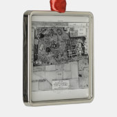 Plan Parc Monceau in Parijs Metalen Ornament (Rechts)